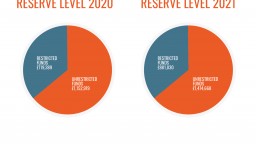 pie charts displaying reserves for 2021 compared to 2020